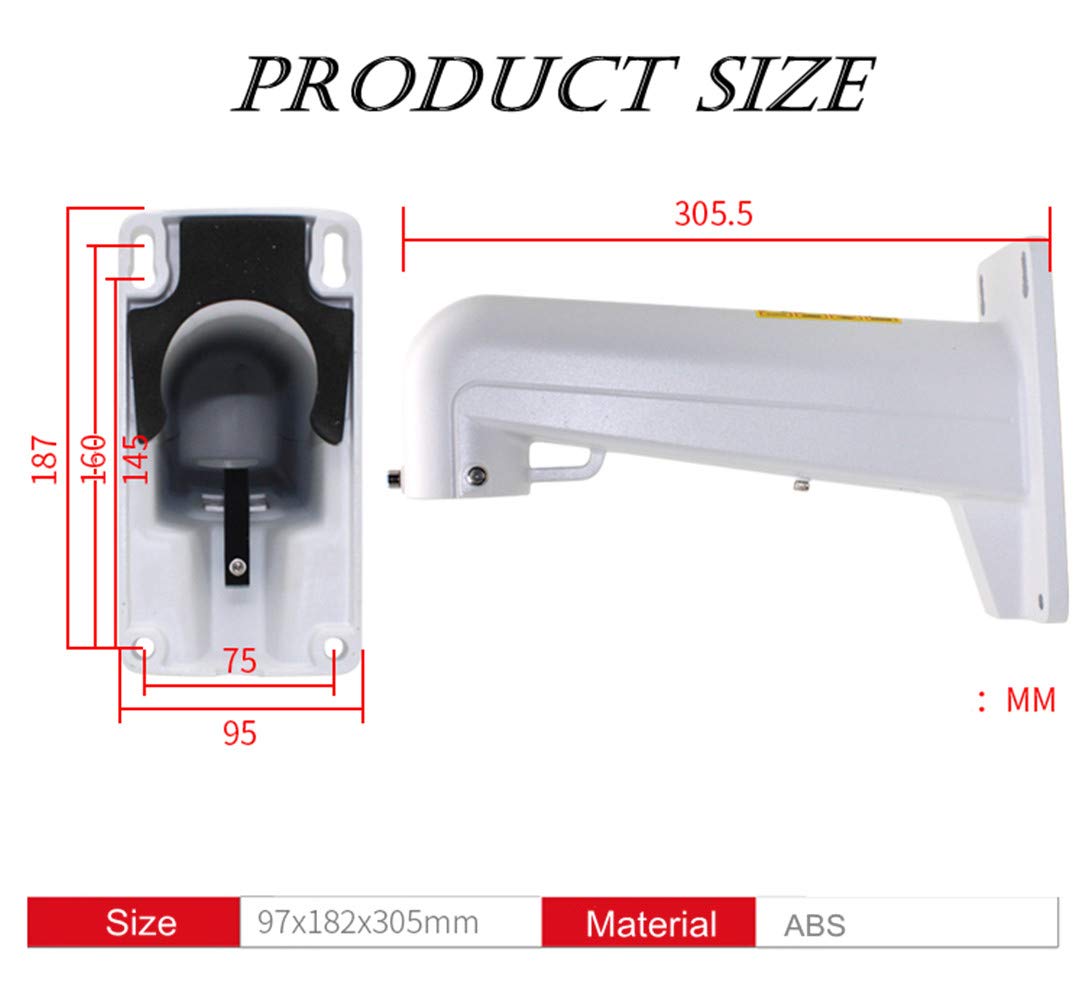 Heavy-Duty Aluminum Alloy Universal Wall Mount Bracket for Hikvision/Dahua/Axis PTZ Cameras - Indoor/Outdoor, Adjustable Angle, Corrosion-Resistant