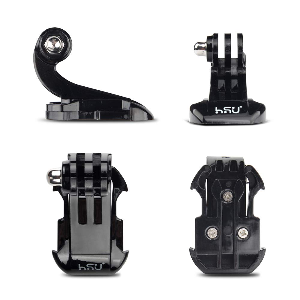 HSU Vertical Surface Quick Mounting J-Hook Buckle Mount, Long Thumb Screw Accessory Kit for GoPro Hero 13 12 11 10 9 8 7 6 5 4 3+ 3 AKASO Campark