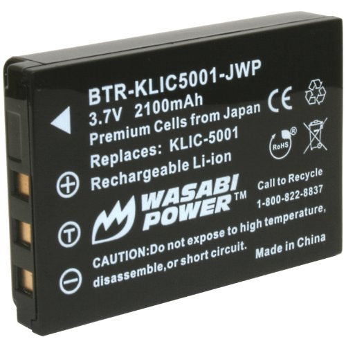 Wasabi Power Battery for Sanyo DB-L50, DB-L50AU and Sanyo VPC-FH1, VPC-FH1A, VPC-HD1000, VPC-HD1010, VPC-HD2000, VPC-HD2000A, VPC-TH1, VPC-WH1, Xacti