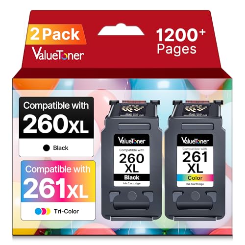 260XL 261XL Ink Cartridge Replacement for Canon 260 and 261 Ink Cartridges