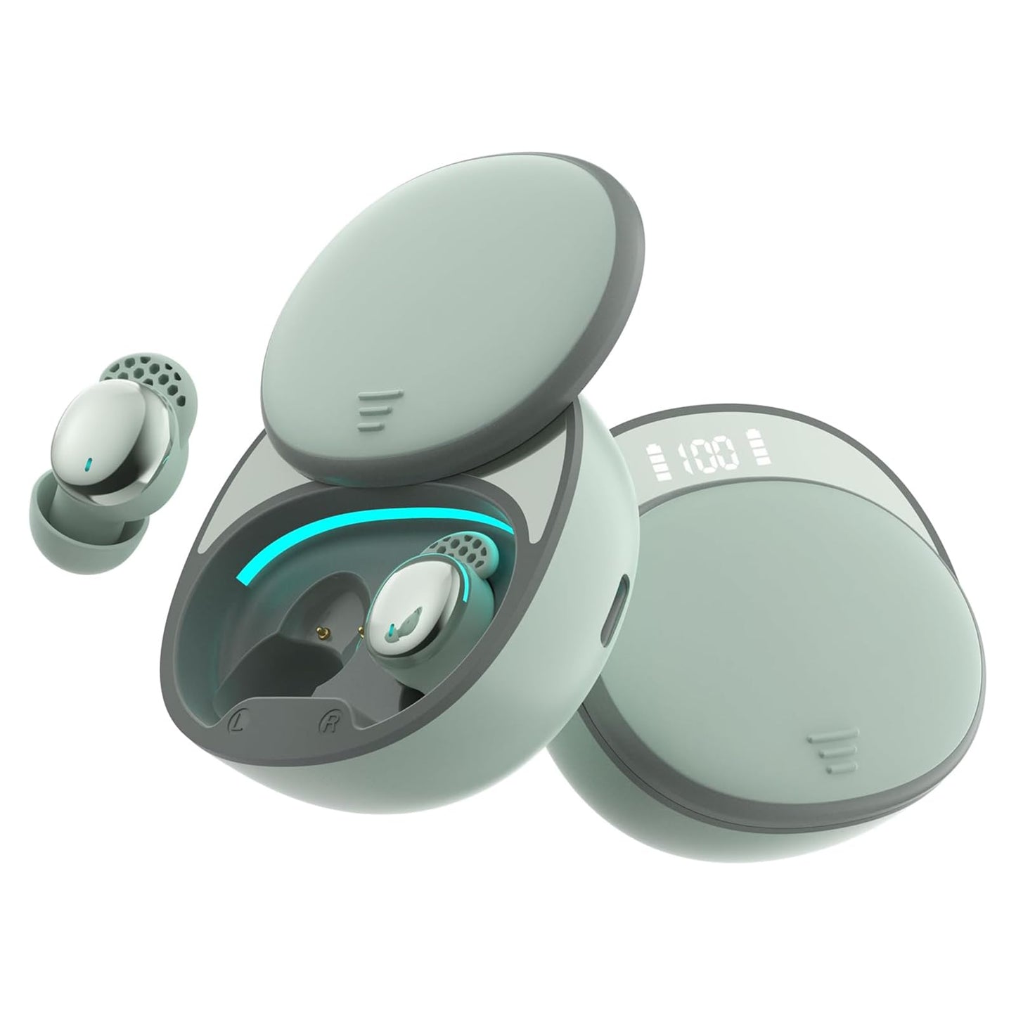 Houlyn Sleep Earbuds for Side Sleepers, Wireless Noise Cancelling Sleep Headphones with Sleep Mode, LED Power Display, Comfort Fit for Sleeping