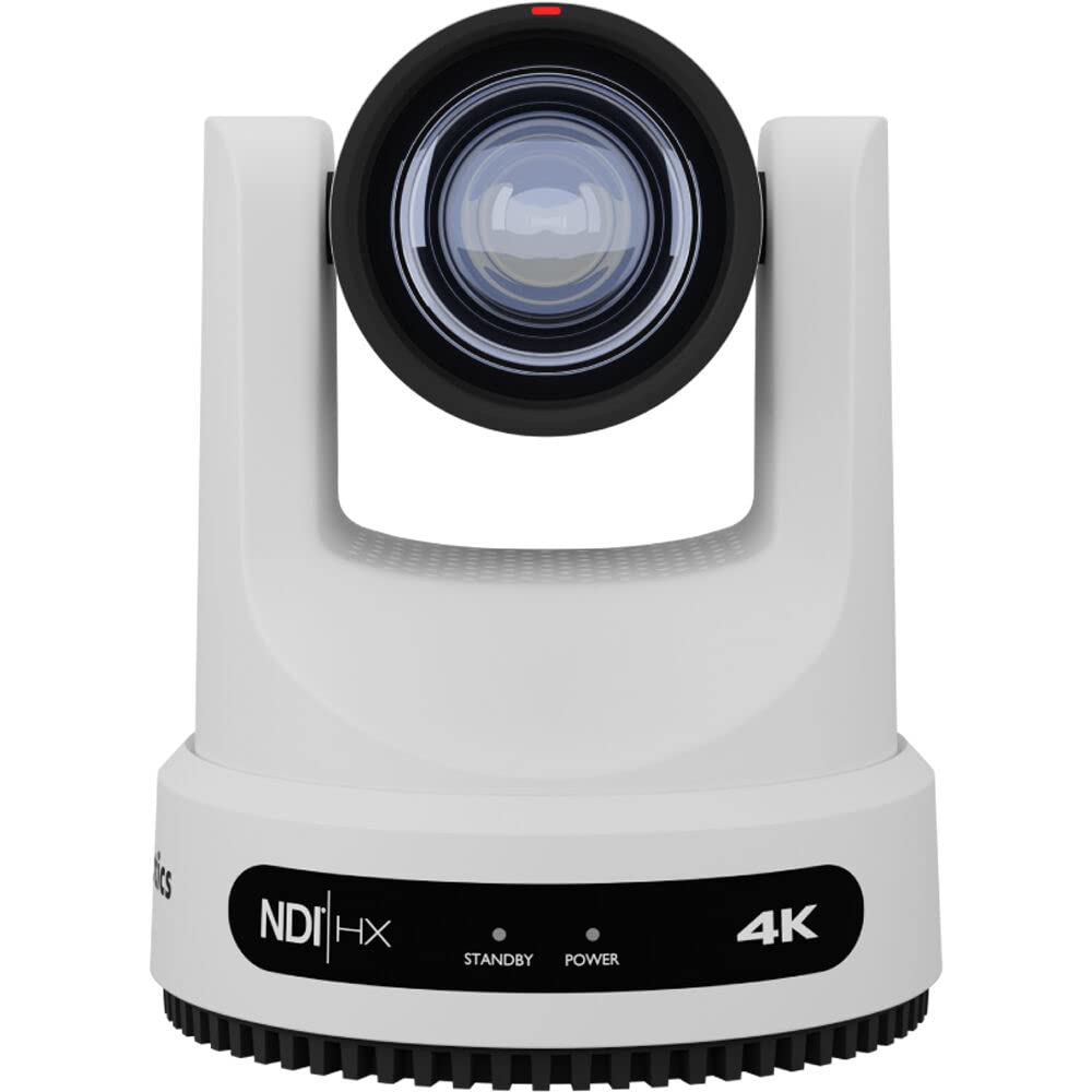PTZOptics Move 4K SDI/HDMI/USB/IP PTZ Camera with 12x Optical Zoom (White) (PT12X-4K-WH-G3) + Lens Cleaning Kit + HDMI Cable + Ethernet Cable + Color