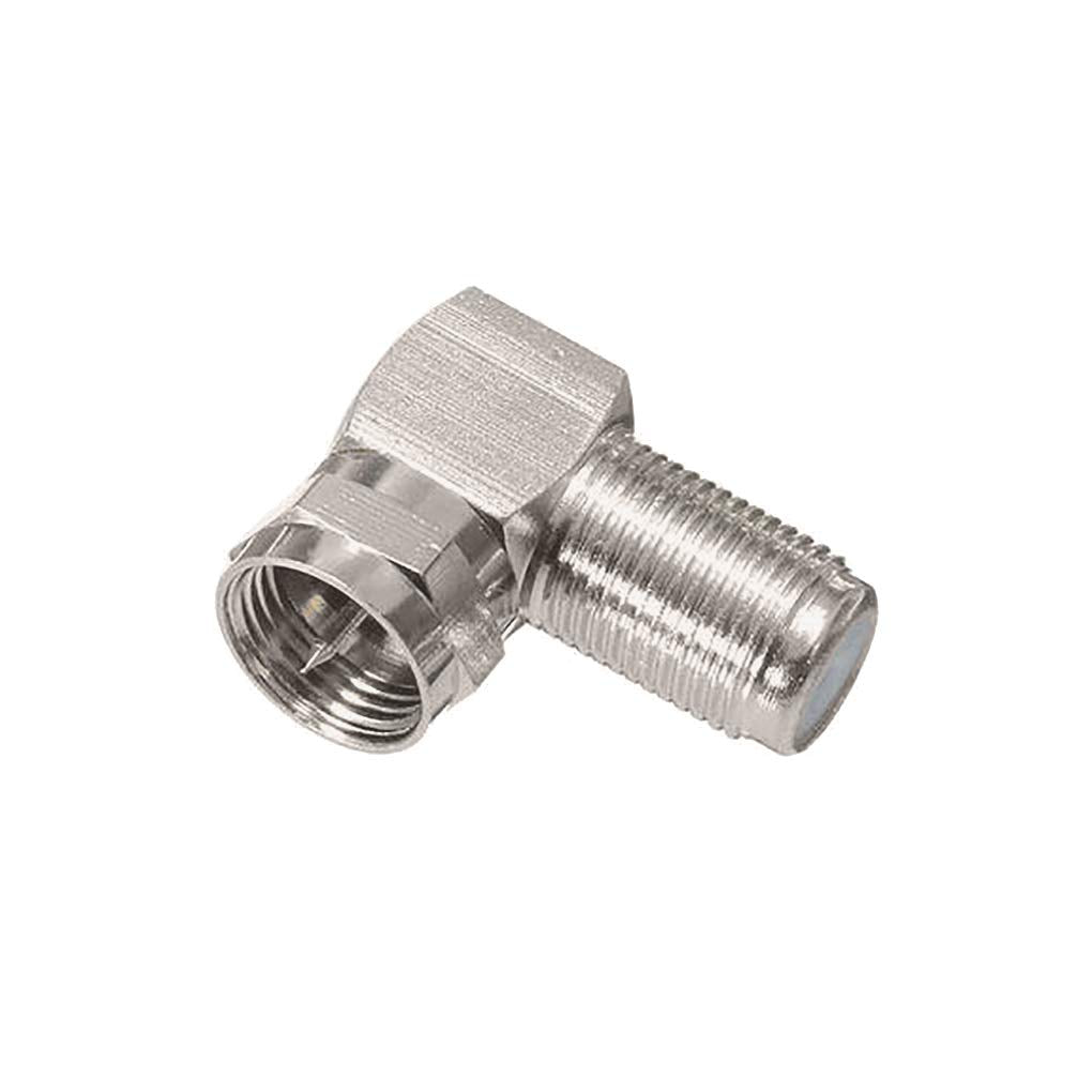 BINGFU F Type Male to Female Right Angle RG6 Coaxial Cable Connector Adapter (5-Pack) for Television TV Antenna CATV Digital Vedio Audio Coax