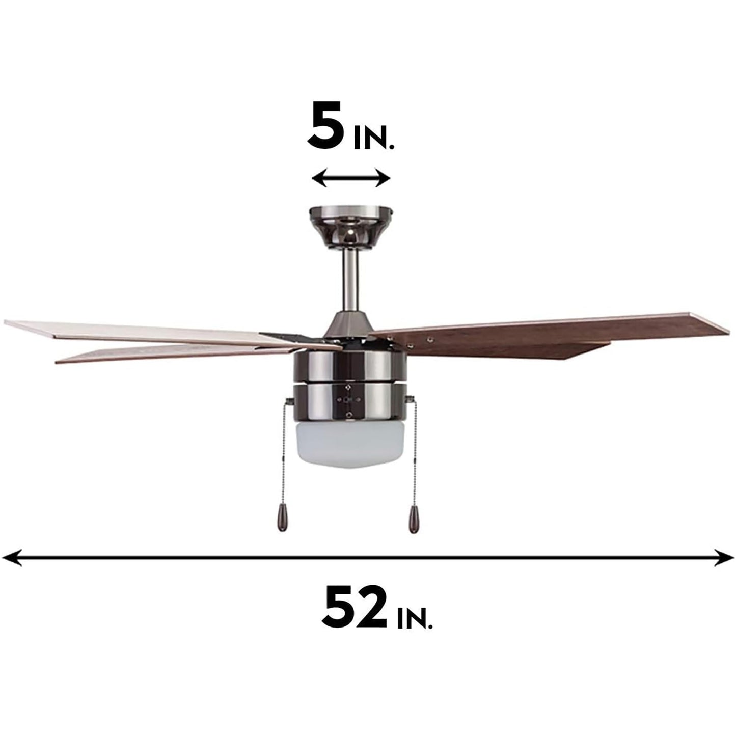 Portage Bay 51451 Chism Ceiling Fan, 52, Gun Metal