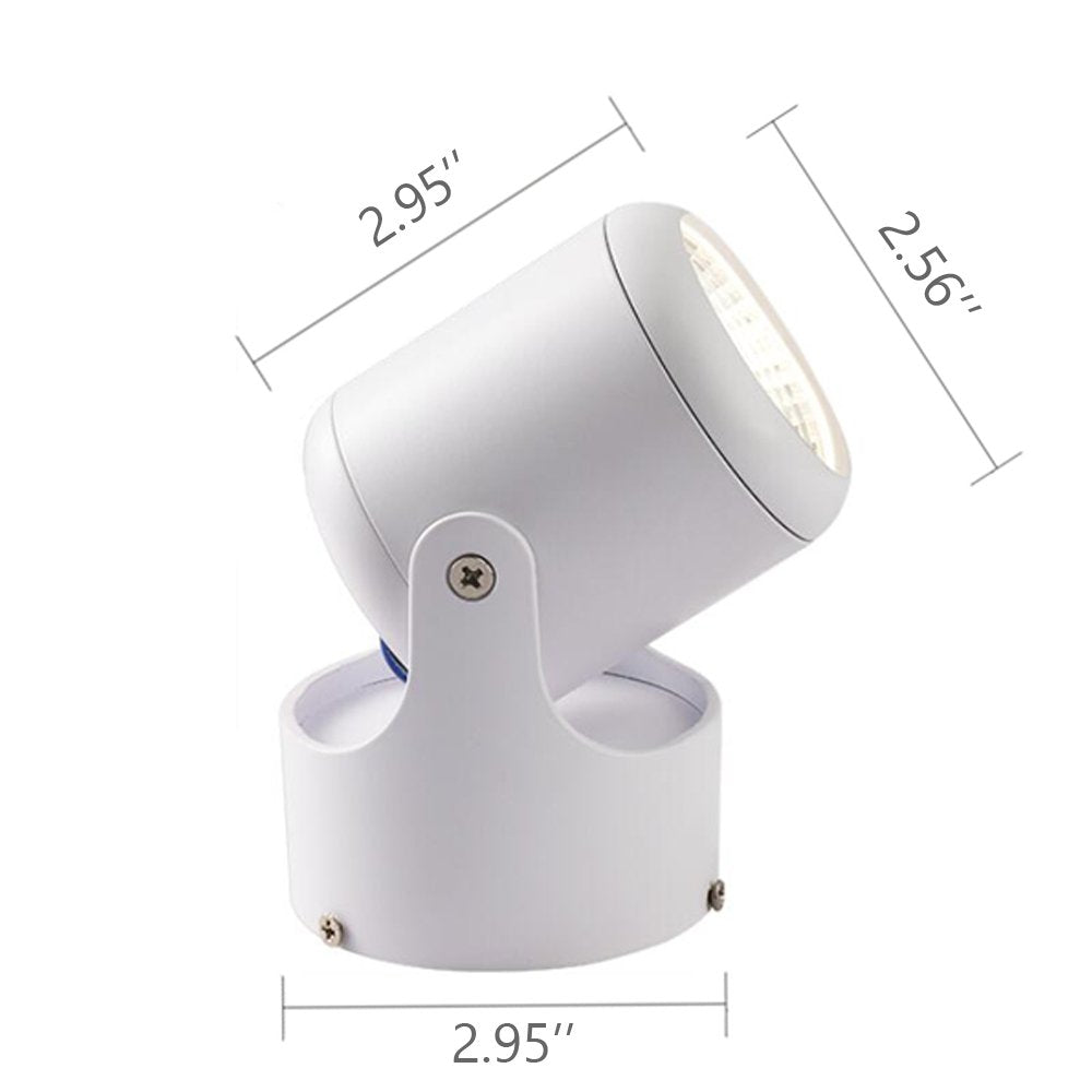 Kiven LED Accent Uplight w/Foot Switch? Handheld Sized Portable Spot Light, White