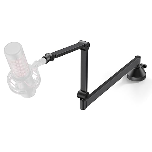 InnoGear Low Profile Mic Arm, 360° Rotatable Microphone Arm Stand Foldable Desk Mic Boom Arm with 3/8" to 5/8" Adapter for Fifine AM8 K669B Blue Yeti