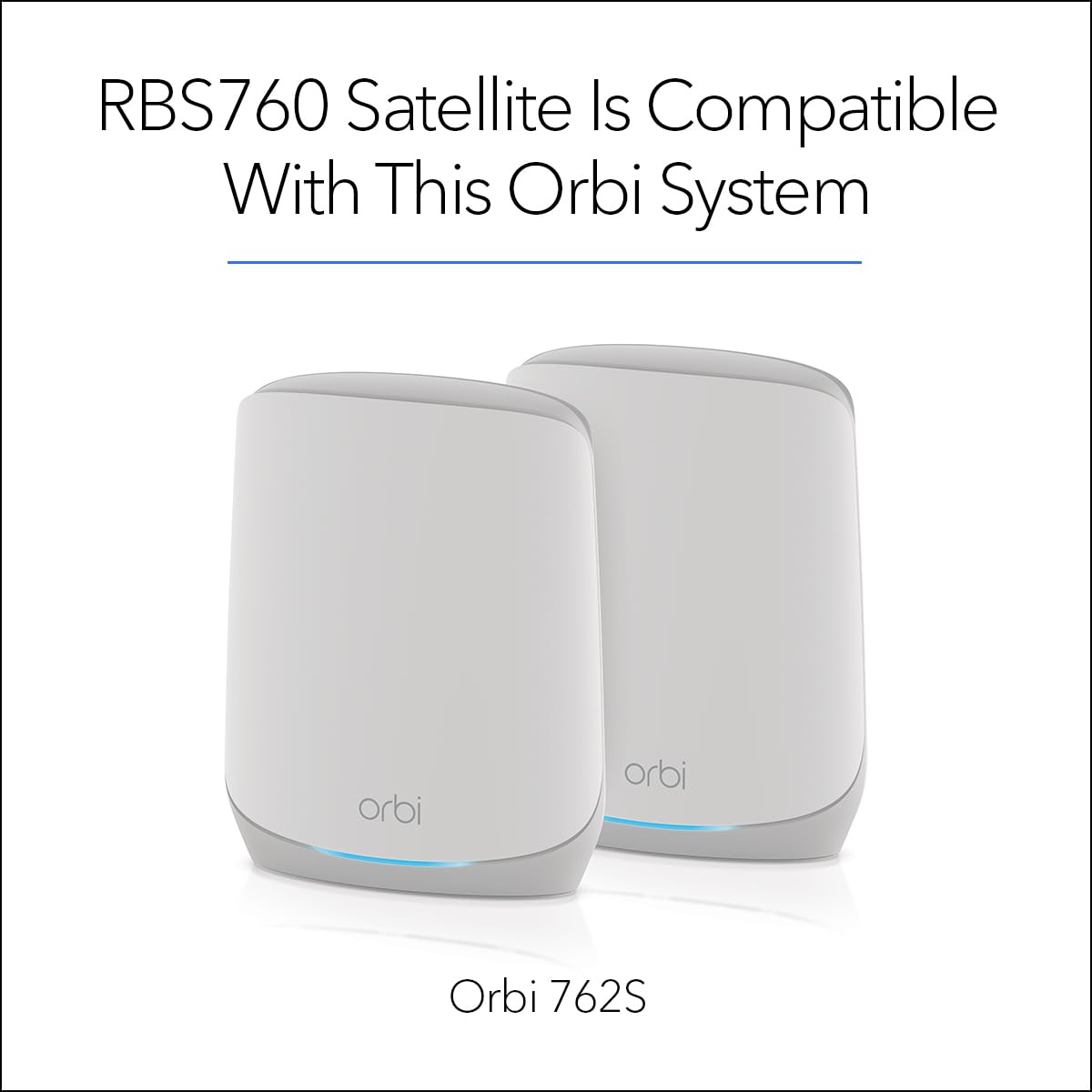 NETGEAR Orbi Whole Home Tri-Band Mesh WiFi 6 Add-on Satellite (RBS760) - Works with Your Orbi WiFi 6 System - Security Features - Adds Coverage up