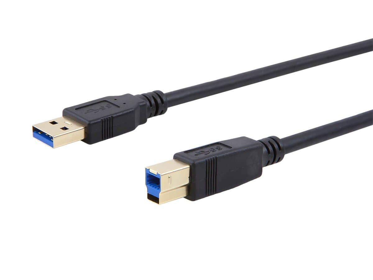 Monoprice USB 3.0 Type-A to Type-B Cable - Male to Male, 3 Feet, Black - Select Series