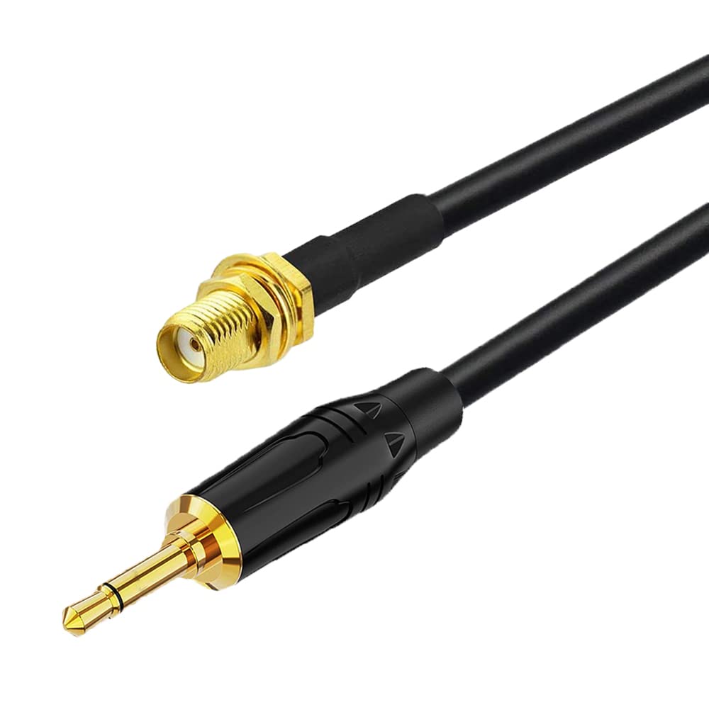 NA SMA Female to 3.5mm Mono 1/8" TS Stereo Plug Adapter Radio Antenna Extension Cable 10 feet