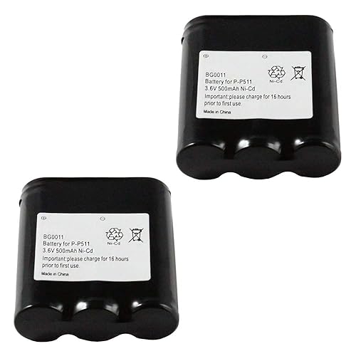 Fenzer 2X Home Phone Battery BG0011 for Panasonic P-P511 ER-P511 HHR-P402 / KX-TGA510M N4HKGMA00001 / KX-TGA270 KX-TGA270S / GE 26400 86400 GE-TL26400