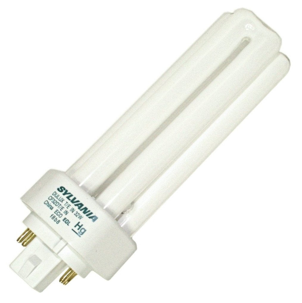 Sylvania 20884 (12-Pack) CF32DT/E/IN/830/ECO 32-Watt Triple Tube Compact Fluorescent Light Bulb, 3000K, 2400 Lumens, 82 CRI, T4 Shape, 4-Pin GX24q-3