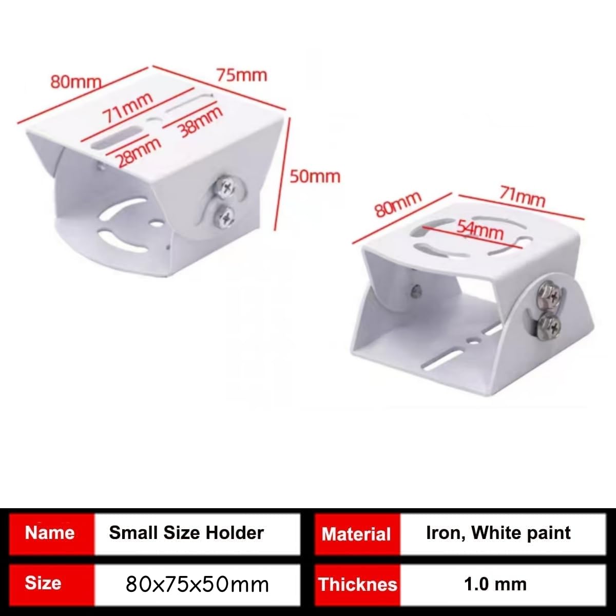 FINXRoll Metal Steel One to Two Horizontal Cross Bar Dual Camera Mount Bracket Extension Bar Horizontal Arm Security Camera Mount Holder for Double