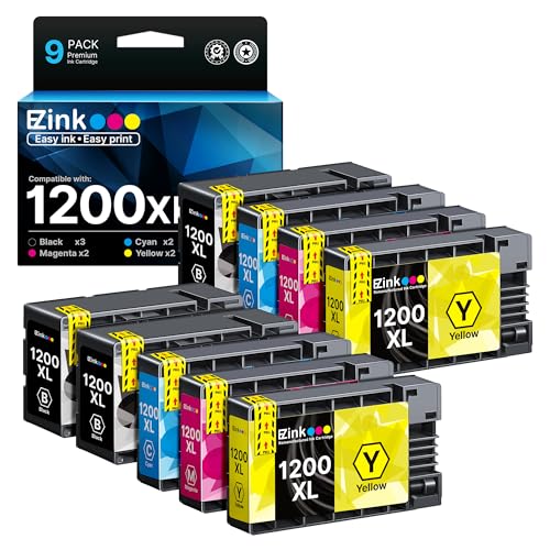 E-Z Ink Compatible Ink Cartridge Replacement for Canon PGI-1200XL PGI-1200 XL to Use with Maxify MB2720 MB2320 MB2120 MB2350 MB2050 MB2020 Printer (3