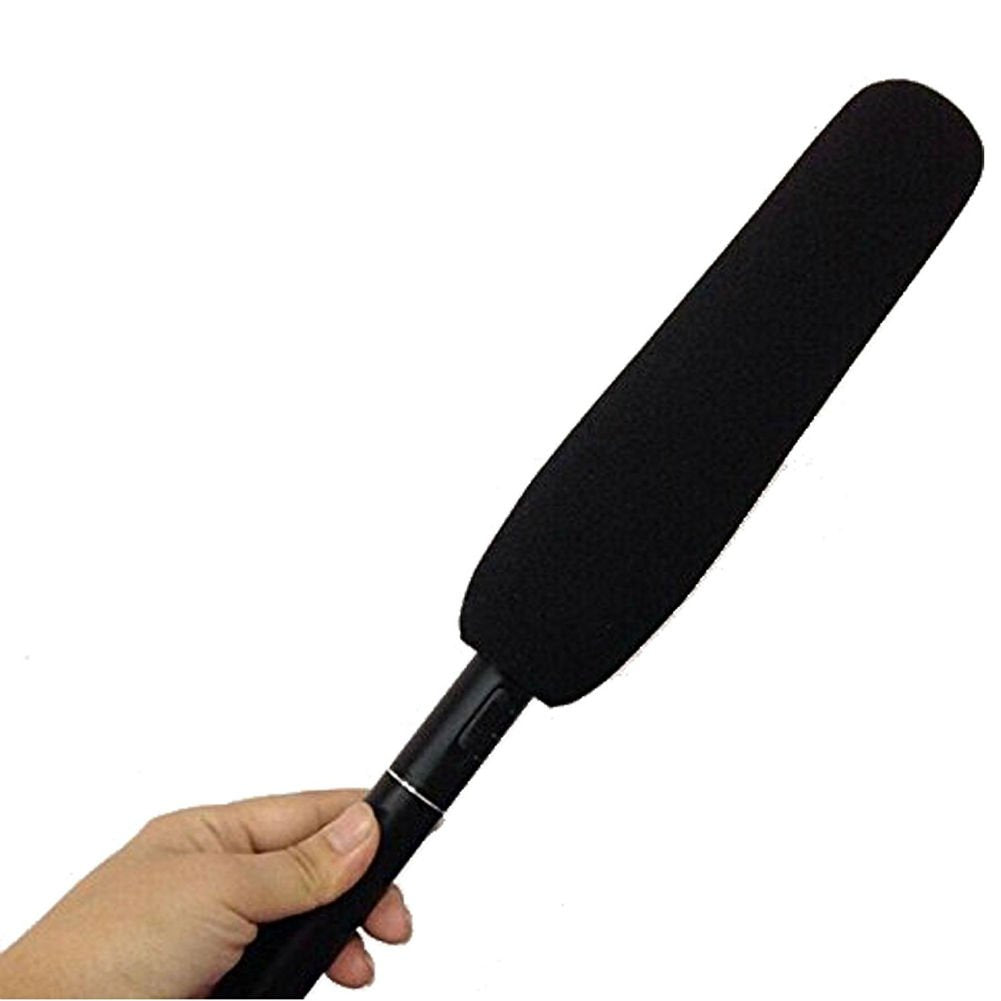 AKOAK 1pc x 12 cm Black Camera Microphone Windscreen Soft Foam Mic Cover Sponge for Shotgun Microphones for Audio-Technica, Azden, Ikegami, Panasonic