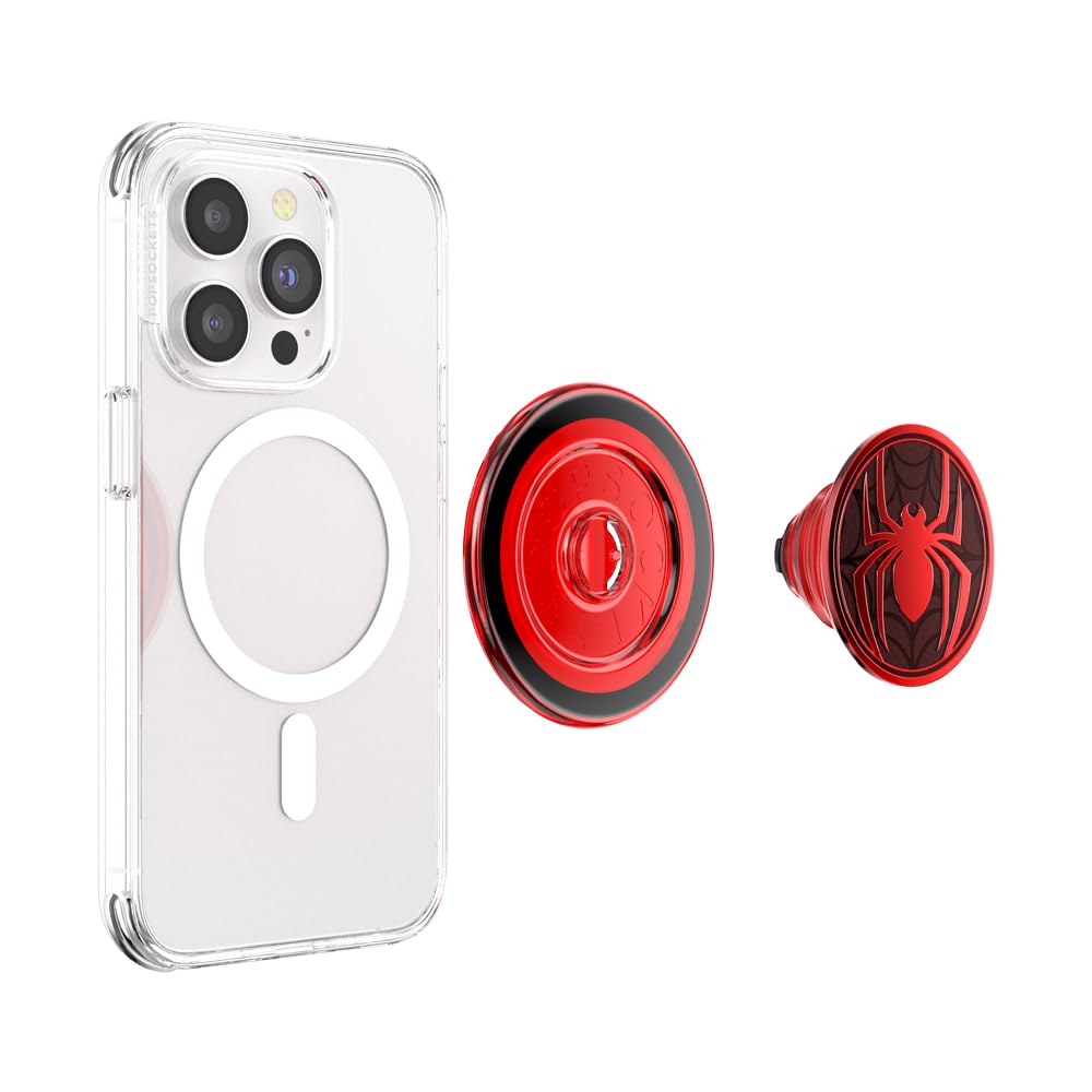 PopSockets Phone Grip for MagSafe, Magnetic Holder, Phone Stand, Spiderman - Sugar Plum