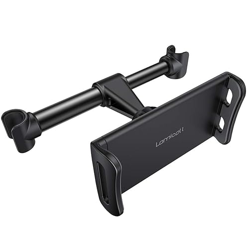 Lamicall Car Headrest Mount, Tablet Headrest Holder - Stand Cradle Compatible with iPad Pro Air Mini, Galaxy Tabs, Other 4.7-10.5" Cellphones