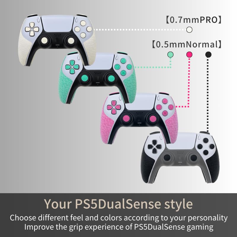Controller Grip for PS5,Textured Skin kit,for PS5DualSense Anti-Skid Sweat-Absorbent Controllers Handle Grips, Buttons (PS5 DualSense