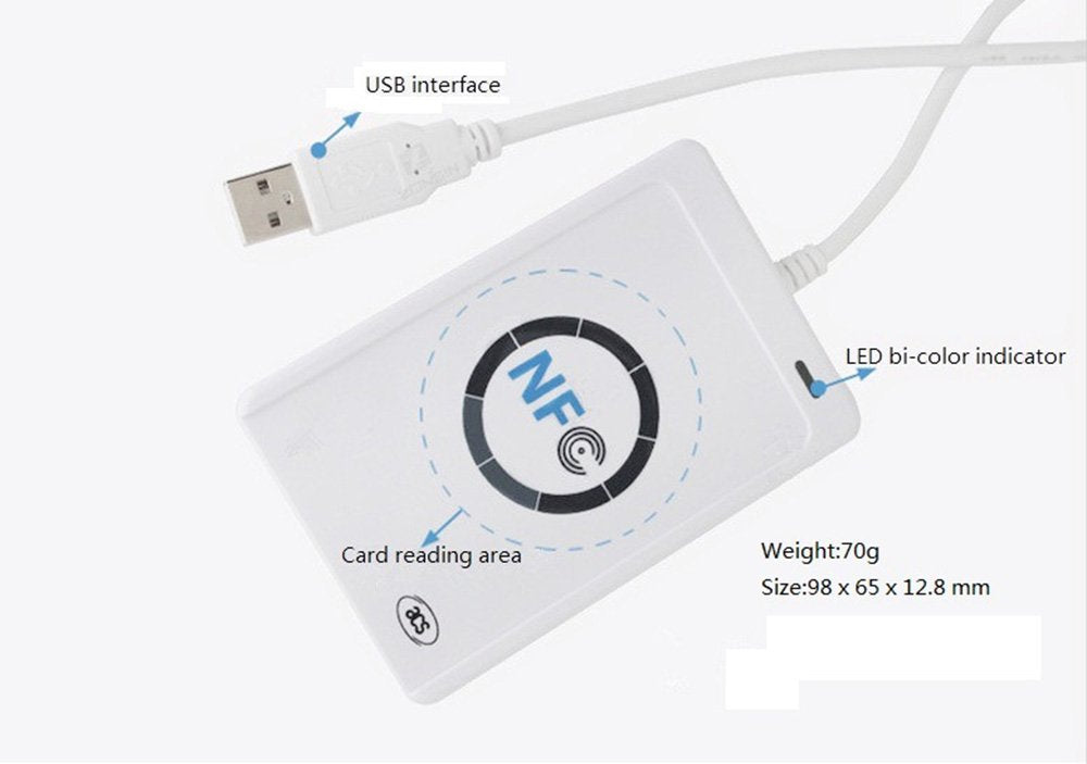 Lianshi NFC ACR122U Contactless IC Card Reader Writer/USB + SDK + IC Card