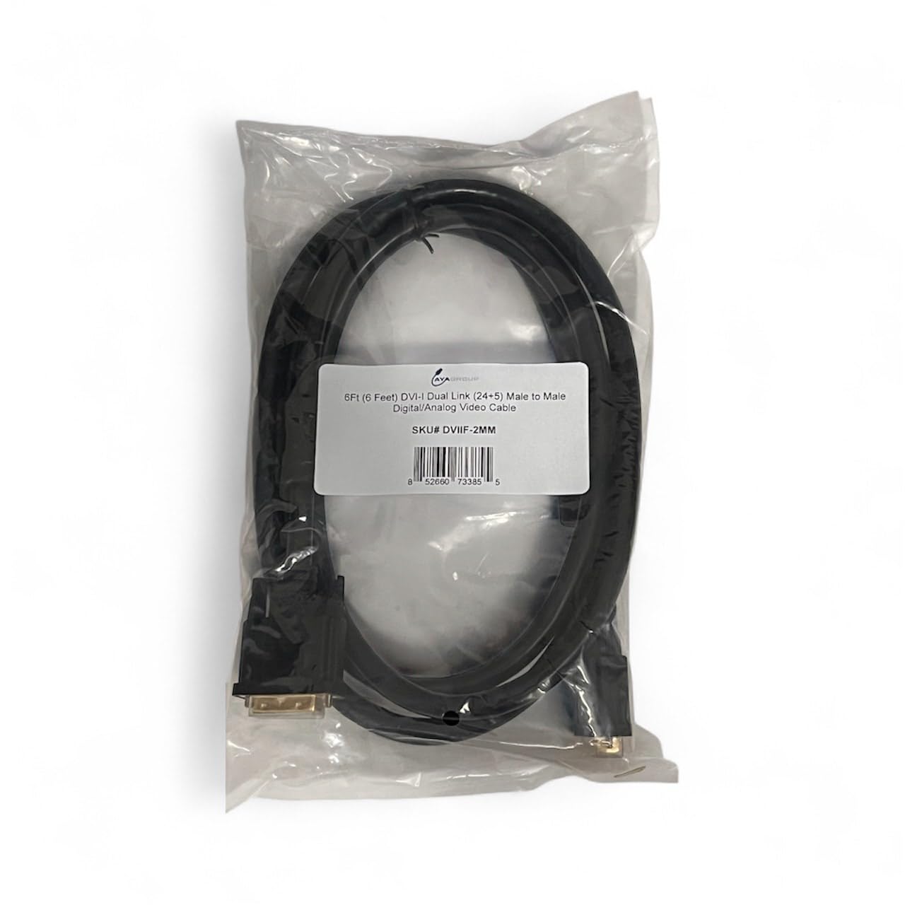 AYAGROUP AYA 6Ft (6 Feet) DVI-I Dual Link (24+5) Male to Male Digital/Analog Video Cable w/Ferrites