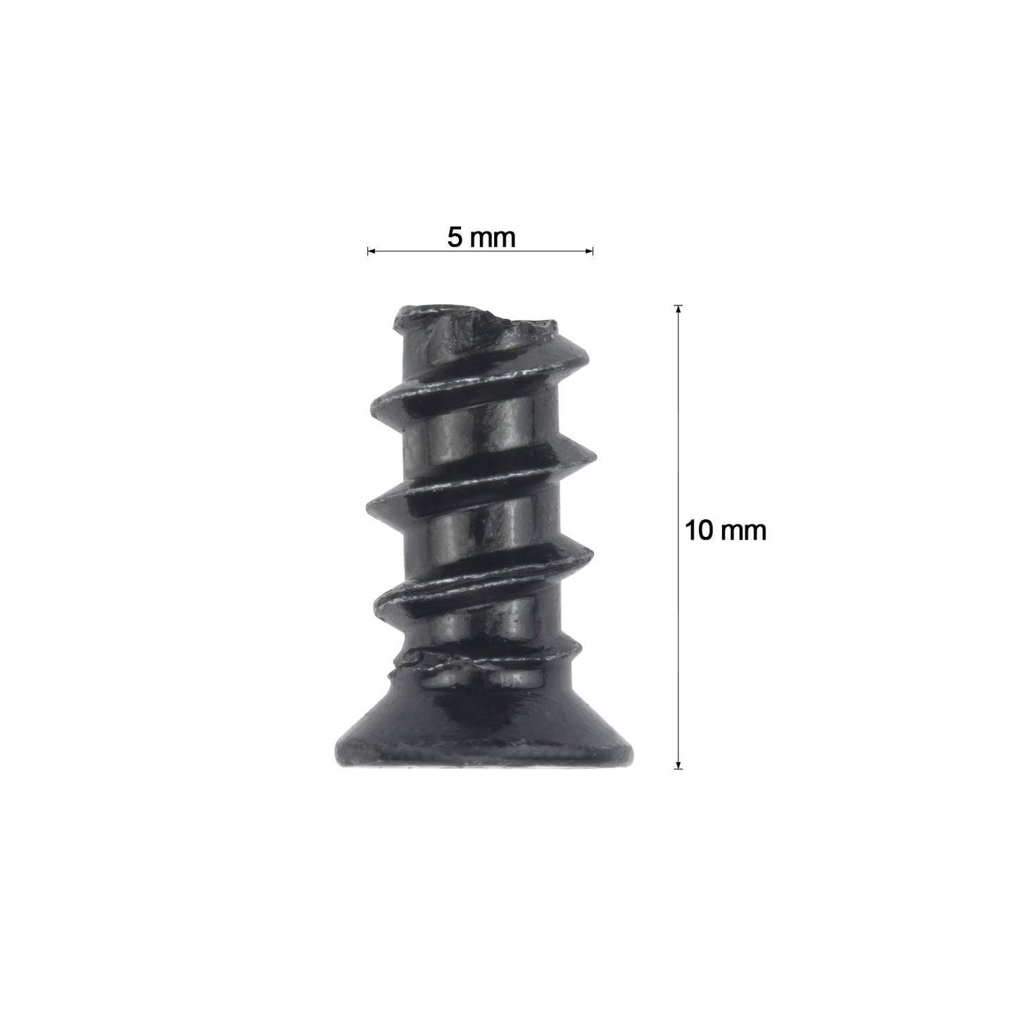 Favordrory M5x10 Black Zinc Computer Case Fan Screws, Computer Cooling Fan Mount Screws, Mounting PC Case Fan Screws, 100 PCS