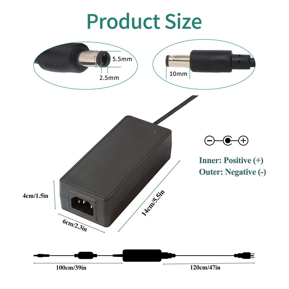 24V Power Supply 24V 5A Power Adapter AC 100-240V to DC 24 Volt 5A 4A 2A Switching Power Supply AC/DC Transformers with 5.5mm X 2.5mm Plug for LED…