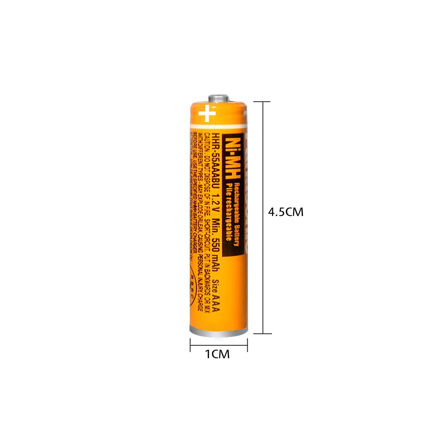 EOCIK 6 Pack HHR-55AAABU NI-MH Rechargeable AAA Batteries 1.2V for Panasonic 550mAh Battery for Cordless Phones