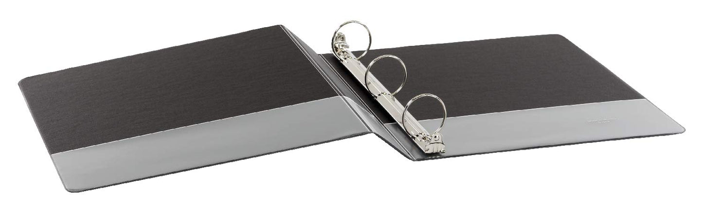 Cardinal Economy 3 Ring Binder, 1.5 Inch, Presentation View, Black, Holds 350 Sheets, Nonstick, PVC Free, 4 Pack of Binders (79519)