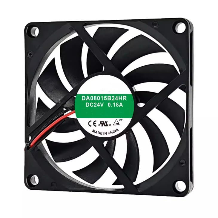 DA08015B24HR DC 24V 0.18A 80x80x15mm 2-Wire Cooling Fan
