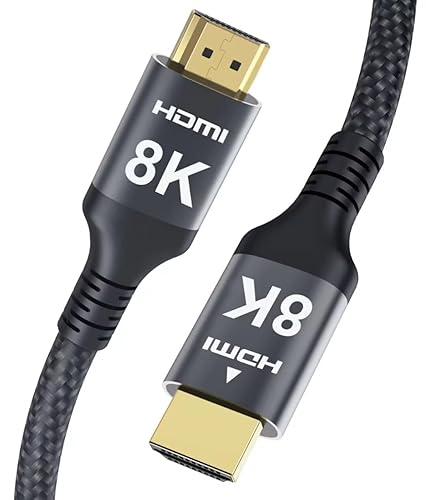 Adauxter 8K HDMI Cable 33 FT, HDMI to HDMI Cord with Ethernet CEC 4K 240Hz 165Hz 144Hz 120Hz 10K 8K 60Hz eARC eARC Netflix HDCP2.3 HDR10+ PC Laptop