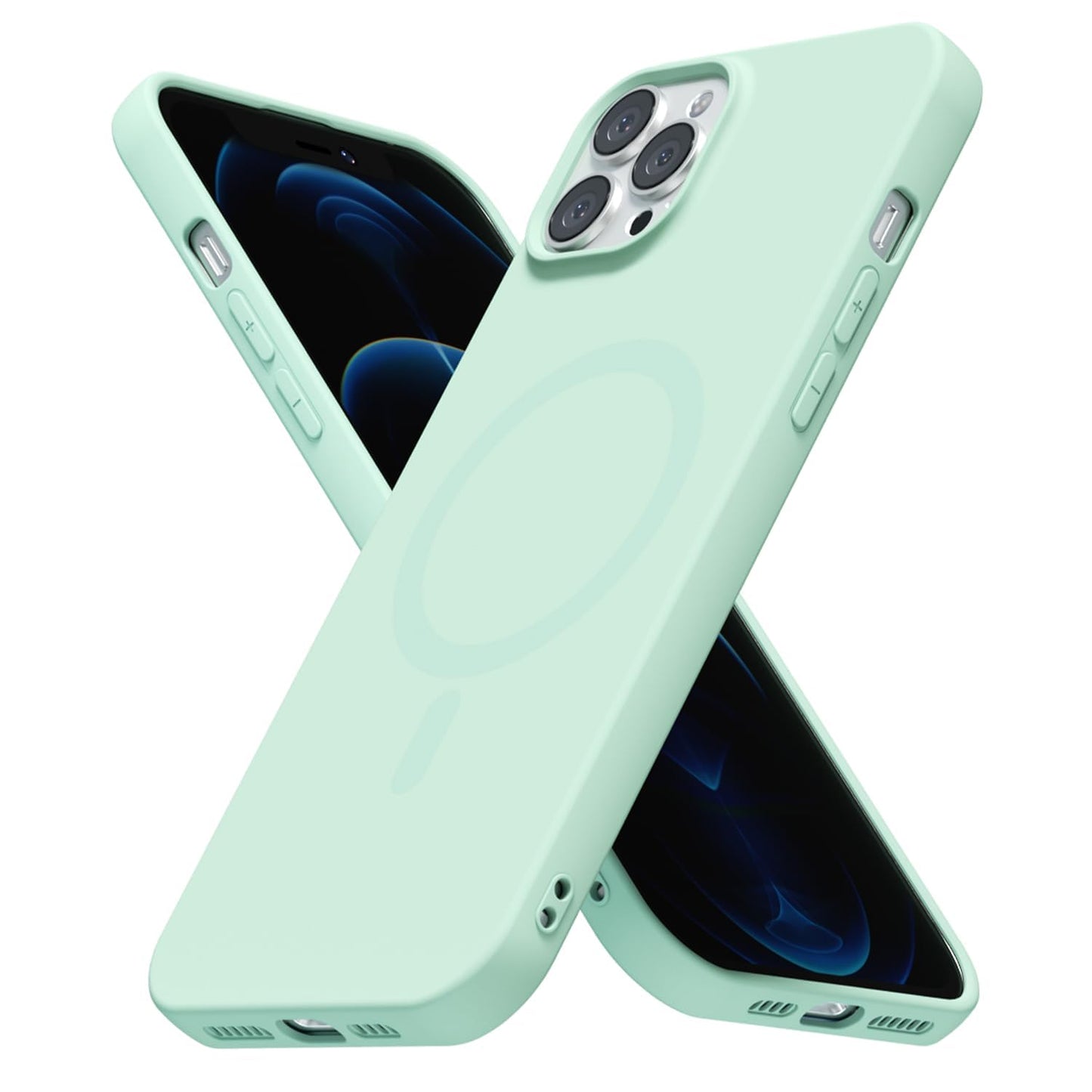 LoeoeL for iPhone 12/12 Pro Case Silicone Mag Safe, Compatible with Magsafe Ultra Slim Thin Magnetic Phone Case for Women Girls, Soft Rubber Gel Matte