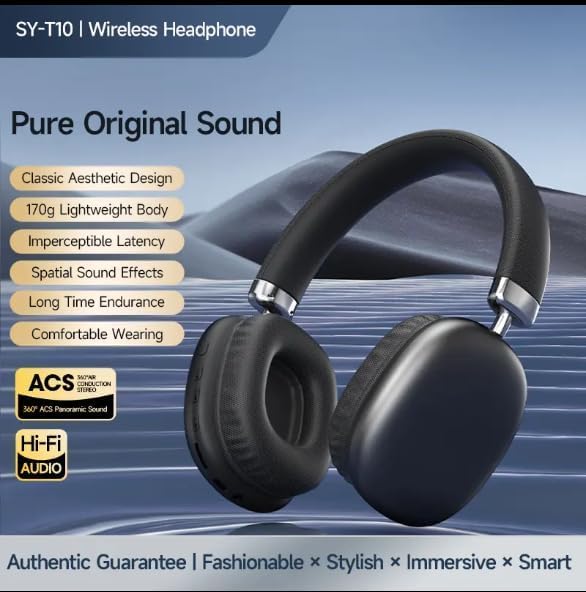 Wireless Over Ear Headphones, Noise Canceling Bluetooth 5.3 Head-Phones with Microphones,Hi-Res Audio,24H Playtime,HiFi Audio Adjustable Heads