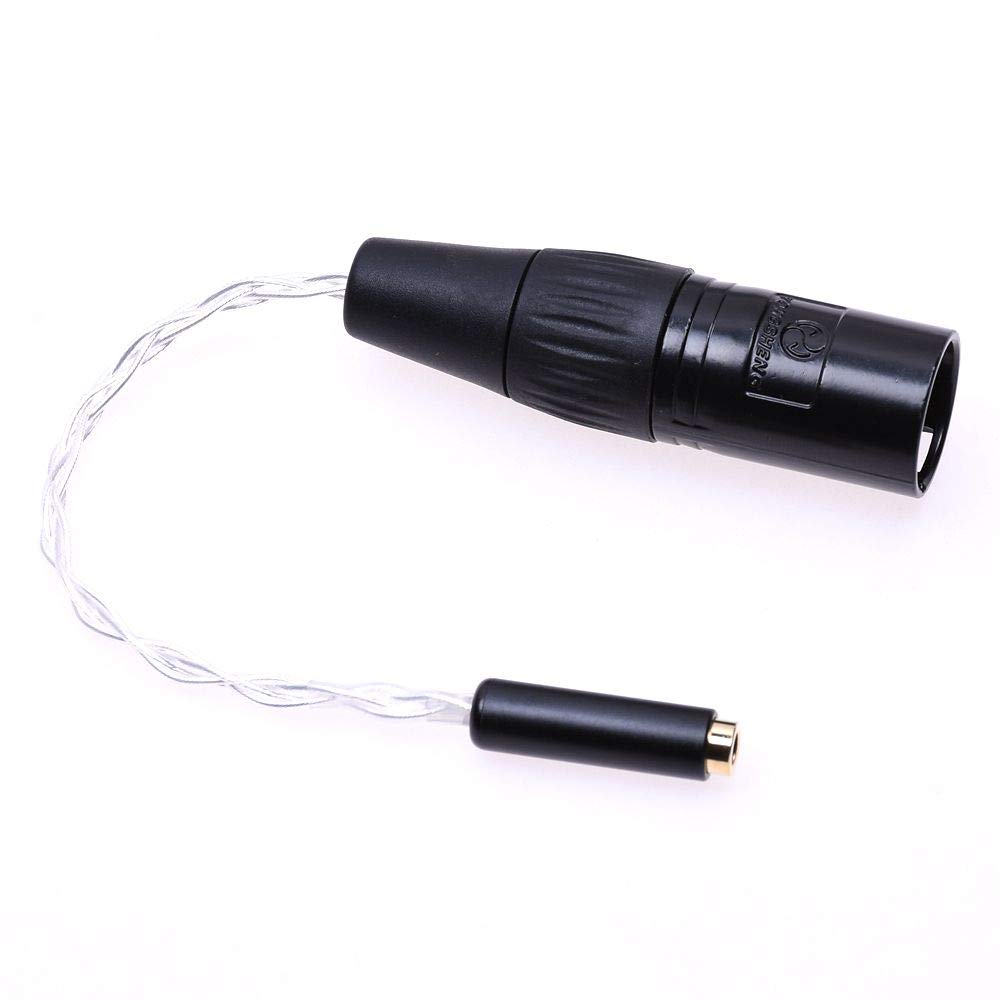 GAGACOCC 4-Pin XLR Male to 3.5mm TRRS Female Balanced Audio Adapter 10cm Cable