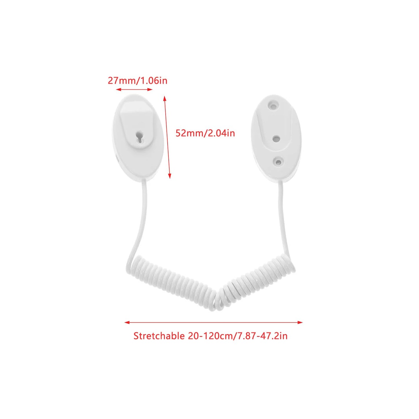UtySty 2 Pack Remote Control Tether Cord Safety Lock with Retaining Curly String Spring Leash Wall Mounted Sticker Holder for TV Box Air Conditioning