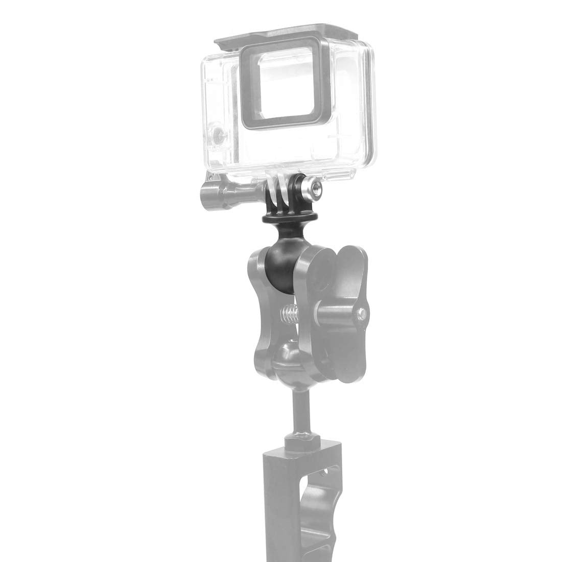 AngelReally 1" Ball Mount Universal Head Adapter with Thumb Screw Fit for Go He 9, 8 Black, 7 Black, 7 Silver, 7 White, 6, 5, 4, 3+, 5Session, MAX