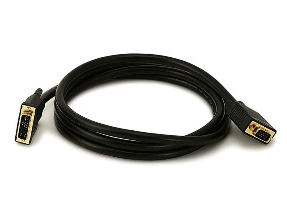Monoprice 105910 6-Feet 28AWG DVI-A to SVGA Video Cable - Black
