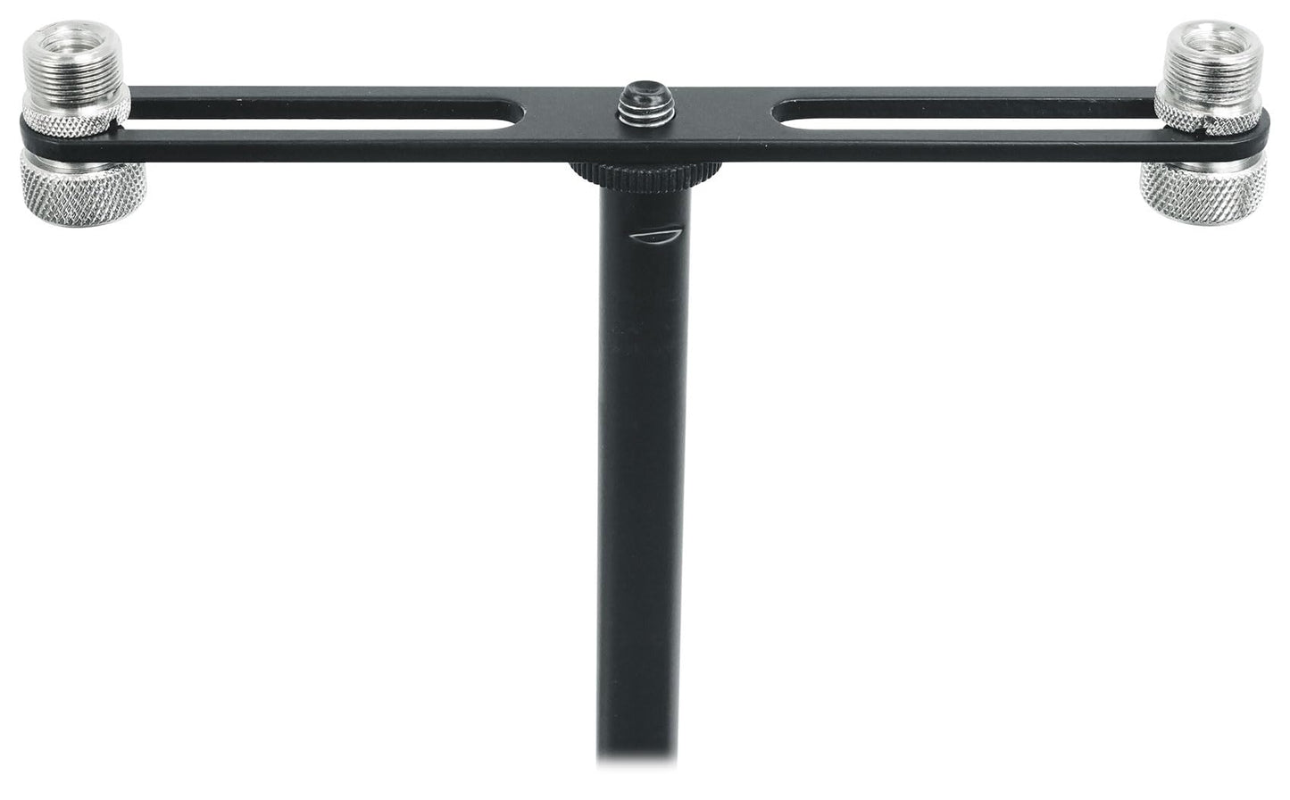 Rockville ACC-DM Dual Mic Stand Adapter Bar, 5/8" and 3/8" Threading, Steel Construction, Adjustable Positioning, Compact Design, for Stereo Recording
