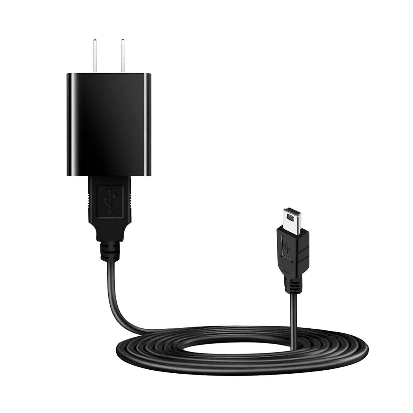 10ft Mini USB Charger USB 2.0 A to Mini B Charging Cord Cable for TI-84, Garmin GPS, Go-Pro Hero 4 3 2 HD, PS3 Controller, Canon Camera, Blue Yeti