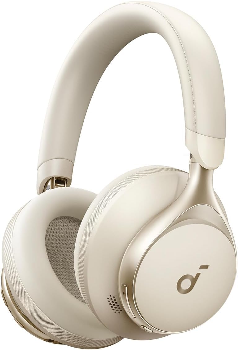 Soundcore Anker Space One ANC Over-Ear Headphones, White, Renewed