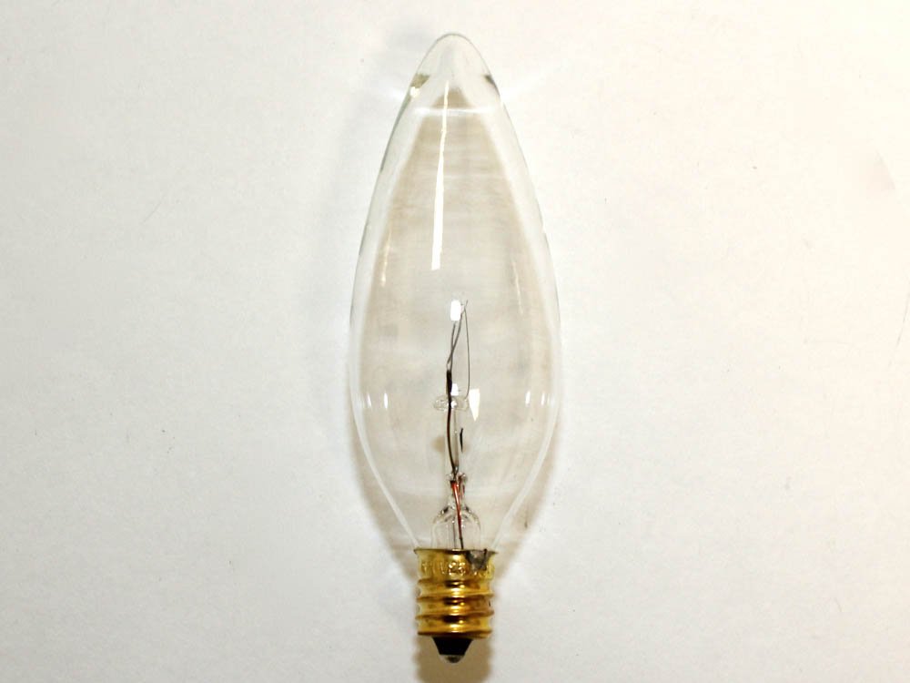Bulbrite Incandescent B10 Candelabra Screw Base (E12) Light Bulb, 1 Count (Pack of 1), Clear
