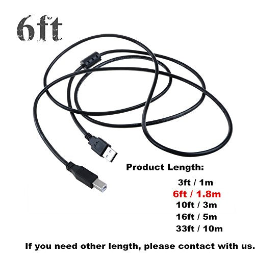 PwrON 6ft USB Cable Cord for Elmo TT-02 TT-02U TT-02s Projector XGA Document Camera