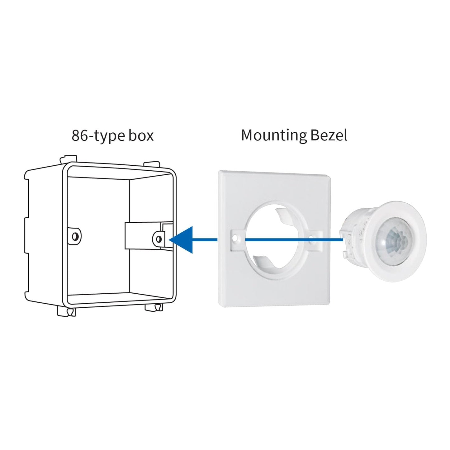 Optex AP-360B(C) Indoor Recessed Mount PIR Detector, 360 Degree, Wired