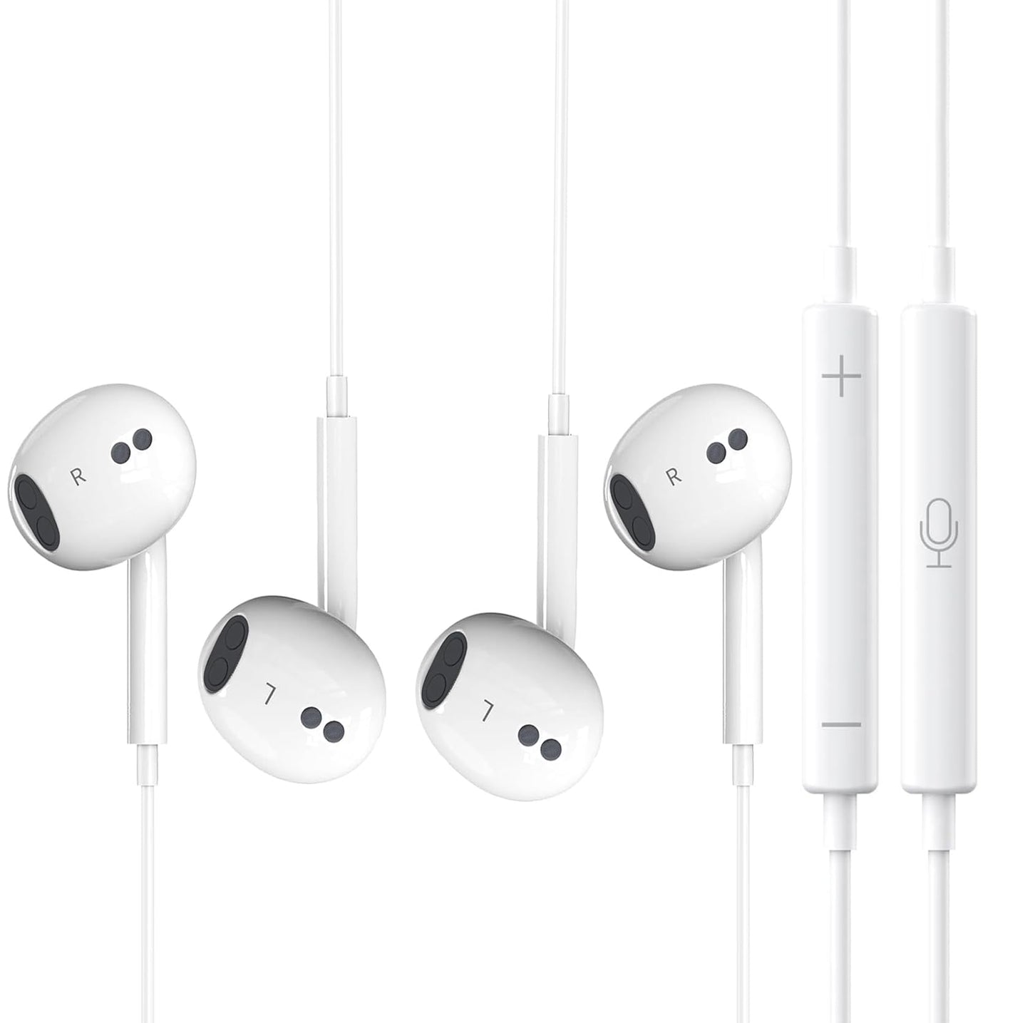2 Packs Wired Headphones for iPhone 14 Earphones Wired Nosie Reduction Built-in Microphone&Volume Control Headsets?Earbuds for iPhone