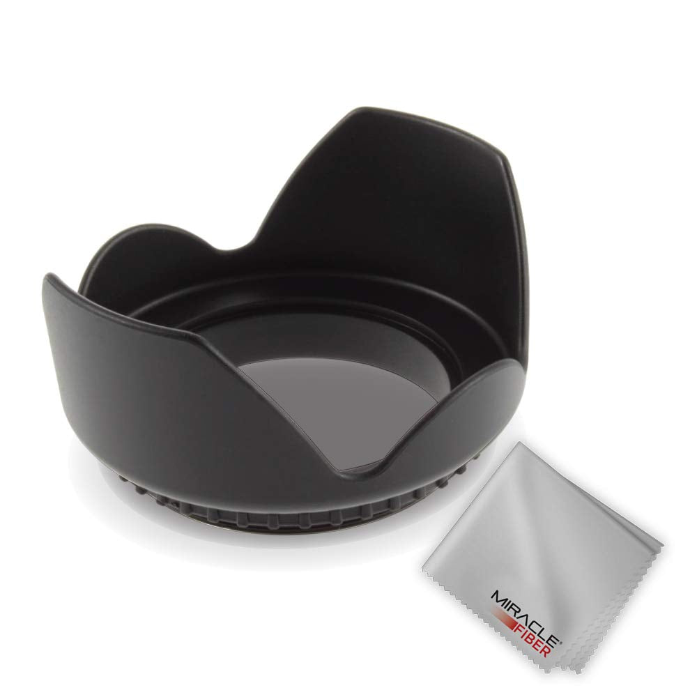 Zeikos 58MM Tulip Flower Lens Hood for Canon EOS 70D 77D 80D Rebel T7 T7i T6i T6s T6 SL2 SL3 DSLR Cameras with Canon EF-S 18-55mm f/3.5-5.6 is Lens
