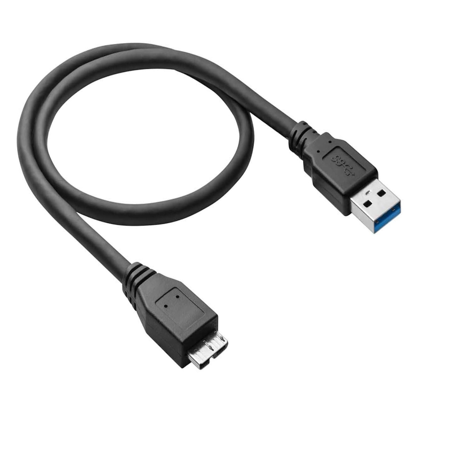 3FT External Hard Drive Cord, Replacement USB 3.0 to Micro-B Super Speed/Charge SS Cable for Western Digital WD My Passport, Seagate, Toshiba Canvio