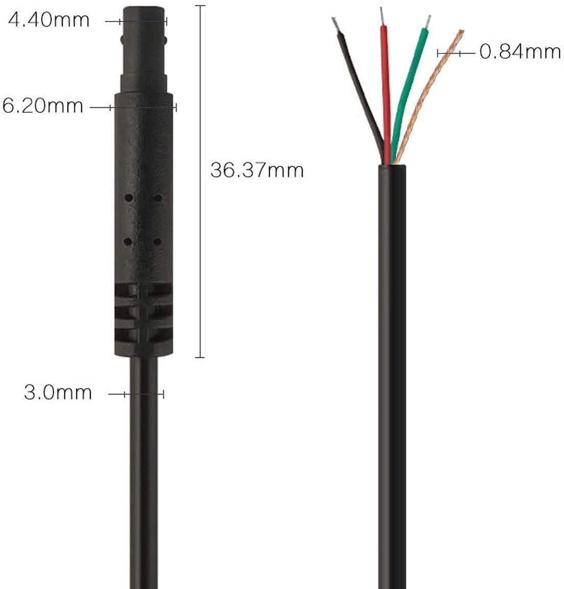 WOLFBOX 50 Feet Rear Camera Longer Replacement Cable for i17 / i07 / G840S / G840H / G900 / G930 / G850 / G850PRO / G900PRO Version with 2.5mm Jack