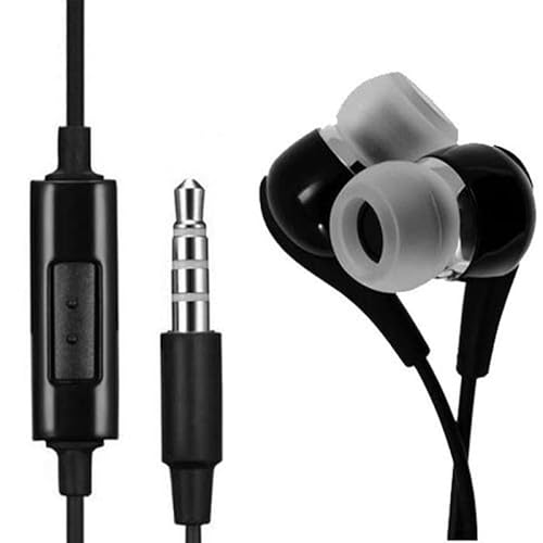 Headphones Wired Earphones Handsfree Mic 3.5mm Headset Earbuds Earpieces Microphone J6Y Compatible with Motorola Revvlry Plus, Moto G7 Power, Droid…