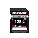 ?5-Years Data Recovery? GIGASTONE 128GB SD Card UHS-II V60 U3 SDXC Memory Card High Speed, Read up to 280MB/s, Compatible with Canon Kodak Olympus