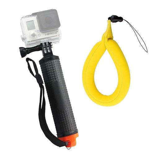 Harwerrel Waterproof Floating Hand Grip for GoPro Hero Session Black Silver Hero 10 9 8 7 6 5 4 3 3+ 2 1 SJ4000 SJ5000 Action Cameras with Camera