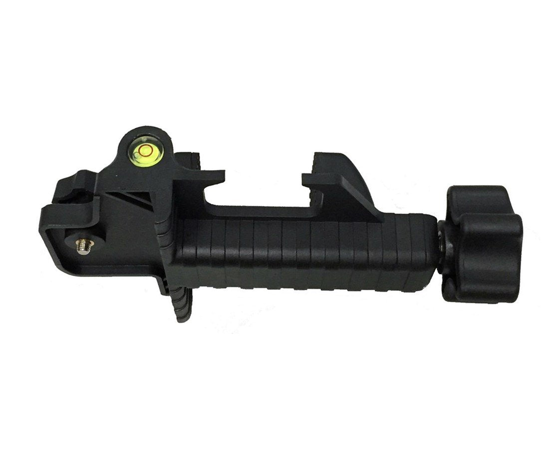 AdirPro Laser Detector Mounting Clamp for LD-8 & LDG-8 | Built-In Bubble Level | Adjustable Clamp Compatible with Prism Poles, Grade Rods & Tripods