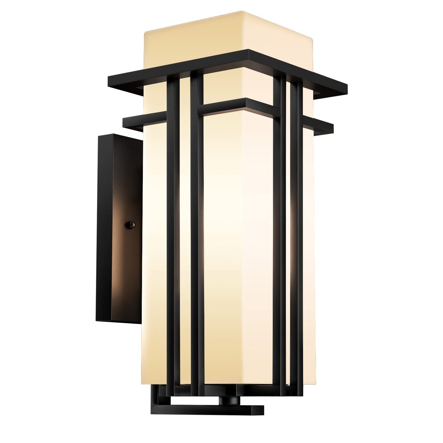 Yoenecea Outdoor Lighting Fixtures Wall Mount, Outdoor Wall Lights Modern with Frosted Glass, Aluminum Exterior Light for House Outdoor Wall Lantern